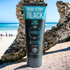 Non Stop Black on a beach with sun